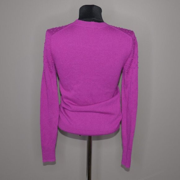 Ted Baker Wool/Cashmere Bobble Knit Pink Sabria Crewneck Sweater Sz XS - Picture 3 of 9